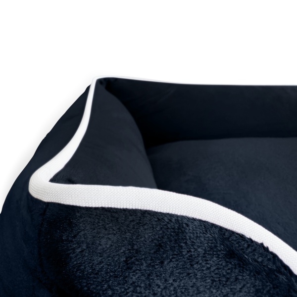 Luxe Black Velvet Dog Bed